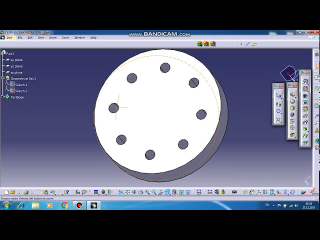 فیلم آموزشی: Catia - آموزش الگوی دایره ای