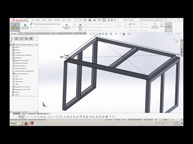 فیلم آموزشی: SolidWorks - ترکیبی از سازه های فلزی جوش داده شده و ورق با استفاده از پروفیل های آماده