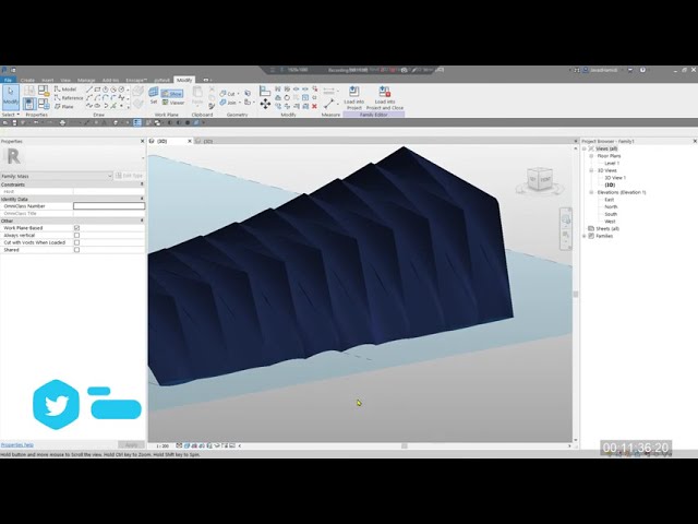 فیلم آموزشی: سازه های صفحه تا شده در فرم های Revit-Origami در Revit با زیرنویس فارسی