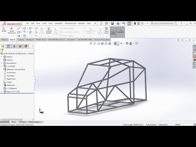 فیلم آموزشی: SOLIDWORKS :- ROLL CAGE TUTORIAL# | تکانه