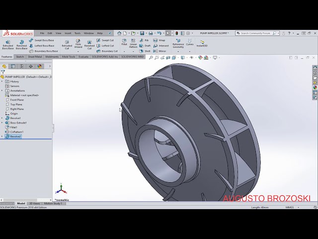 فیلم آموزشی: پمپ گریز از مرکز Solidworks 04 - 09 با زیرنویس فارسی