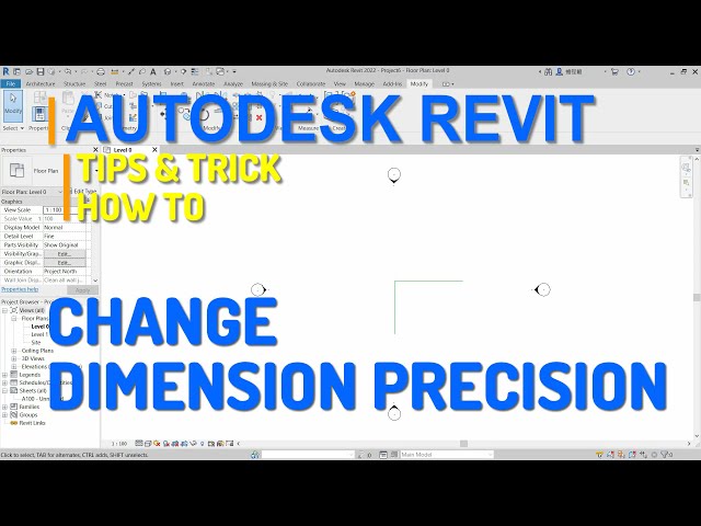 فیلم آموزشی: Autodesk Revit چگونه دقت ابعاد را تغییر دهیم با زیرنویس فارسی