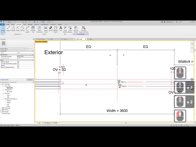 فیلم آموزشی: تمرین Revit (روز 138) - درب کشویی چند حفره با زیرنویس فارسی