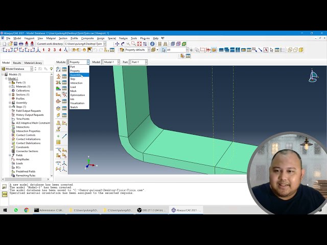 فیلم آموزشی: Abaqus - مدل‌سازی کامپوزیت‌های باندینگ اتصال T-joint (مش انتقال) با زیرنویس فارسی