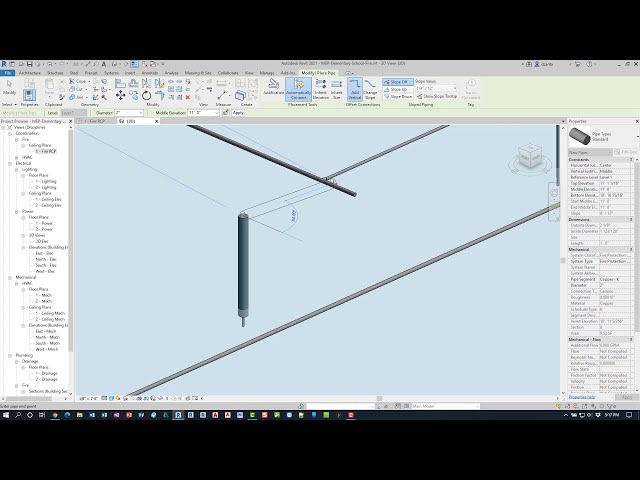 فیلم آموزشی: دستور pipe در Revit برای سوال Yunis Sprinkler با زیرنویس فارسی