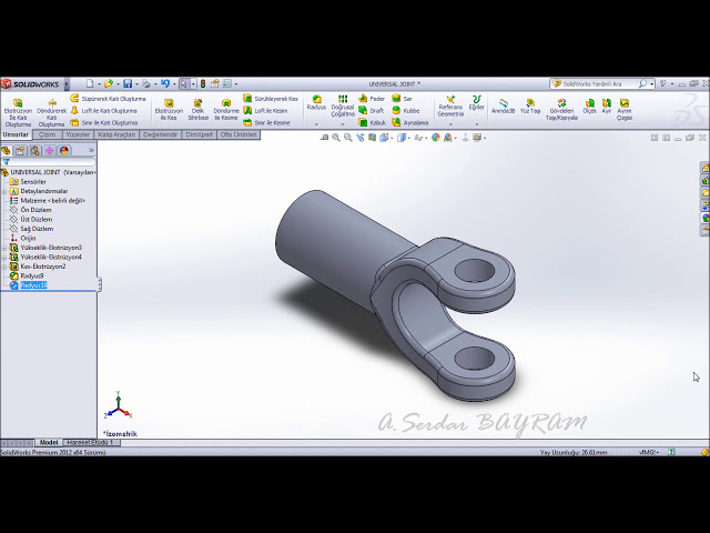 فیلم آموزشی: SolidWorks - Universal Joint Tutorial