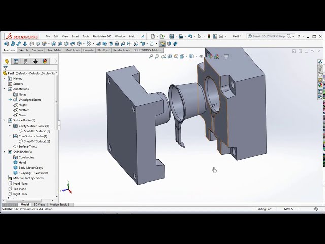 فیلم آموزشی: قالب | نحوه ایجاد CORE-CAVITY || آموزش SOLIDWORKS با زیرنویس فارسی