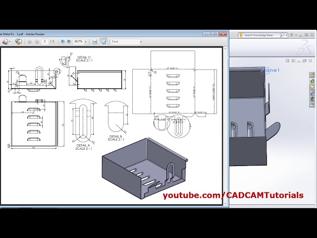 فیلم آموزشی: تمرینات تمرینی SolidWorks Sheet Metal برای مبتدیان - 2 با زیرنویس فارسی