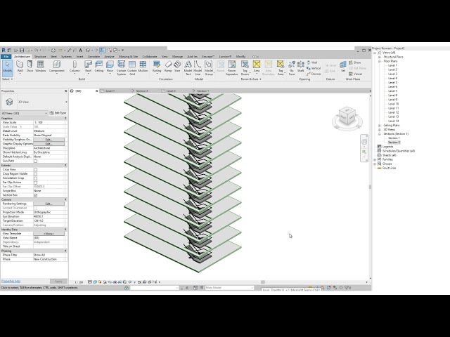 فیلم آموزشی: چگونه یک پله چند سطحی در Revit ایجاد کنیم؟ | آموزش برای مبتدیان با زیرنویس فارسی