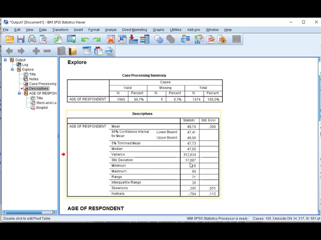 فیلم آموزشی: SPSS - میانگین و انحراف استاندارد (از طریق Explore) با زیرنویس فارسی