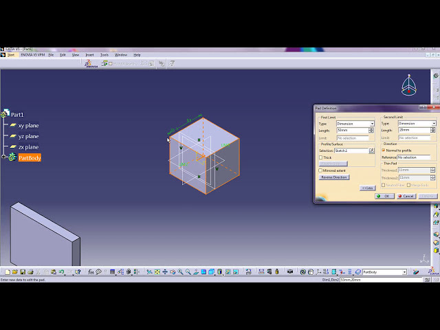 فیلم آموزشی: چگونه از دستور pad در catia v5 استفاده کنیم؟