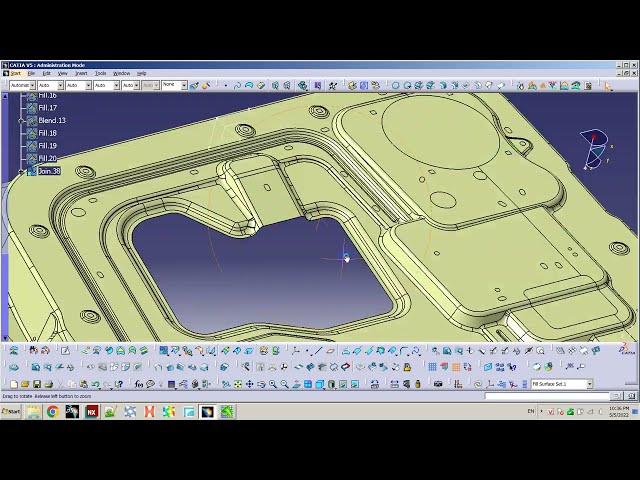 فیلم آموزشی: طراحی قالب در Catia V5 R2020_ part1 : سطح را آماده کنید