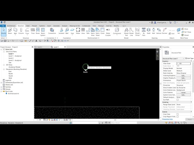 فیلم آموزشی: REVIT Structure 2021 - گام به گام آموزش 1 - پیوند دادن مدل REVIT با زیرنویس فارسی