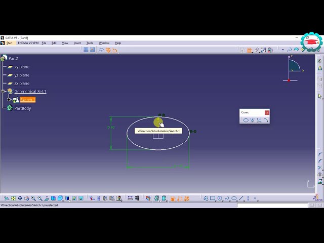 فیلم آموزشی: 23. بیضی - اسکیس CATIA