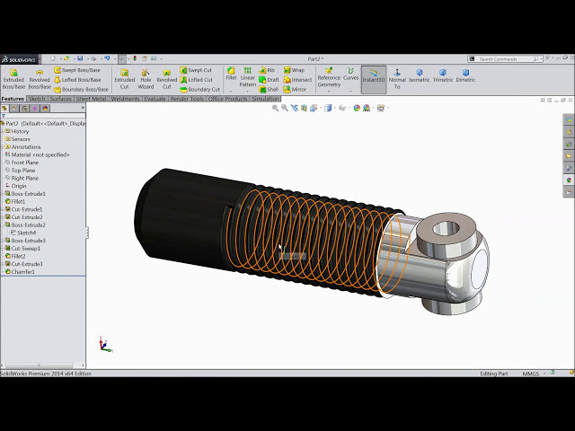 فیلم آموزشی: آموزش Solidworks | طراحی کمک فنر در سالیدورکس با زیرنویس فارسی