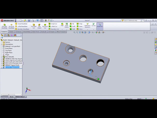 فیلم آموزشی: HOLE WIZARD SOLIDWORKS