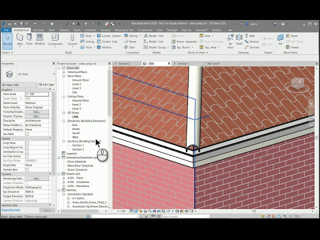 فیلم آموزشی: نحوه اضافه کردن کاشی پشت بام در Revit با زیرنویس فارسی