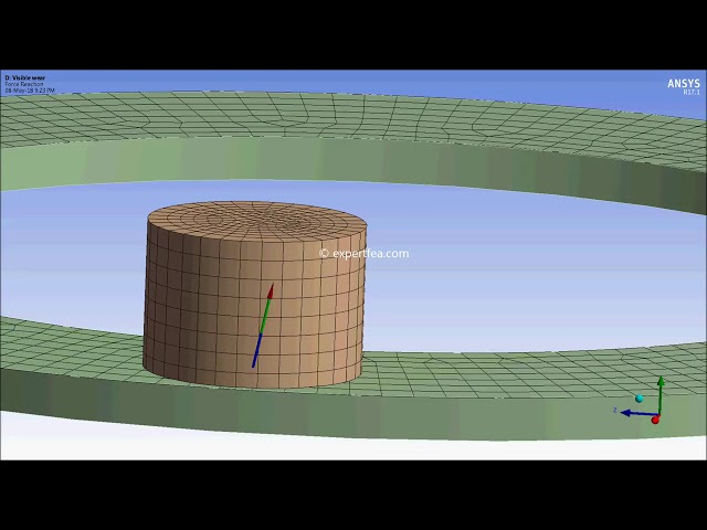 فیلم آموزشی: ANSYS WB Transient Structural FEA - سایش با فرسایش مش پین پلی اتیلن روی دیسک فولادی