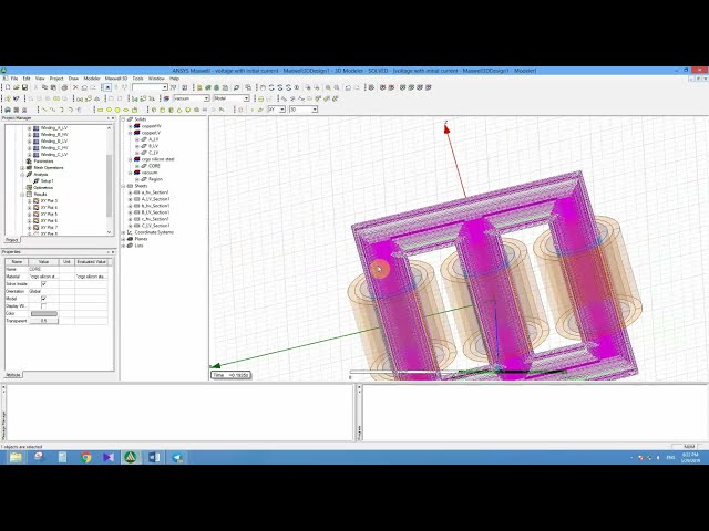 فیلم آموزشی: شبیه سازی ترانسفورماتور سه بعدی با استفاده از نرم افزار ANSYS MAXWELL المان محدود (FEM/FEA) با زیرنویس فارسی