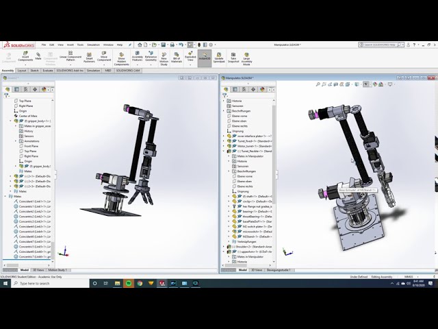 فیلم آموزشی: از SolidWorks تا URDF و MoveIt! (قسمت اول - مونتاژ) با زیرنویس فارسی