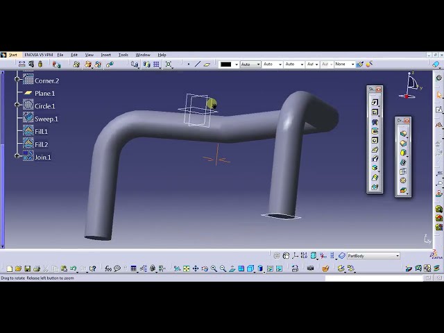 فیلم آموزشی: طراحی لوله سه بعدی Catia