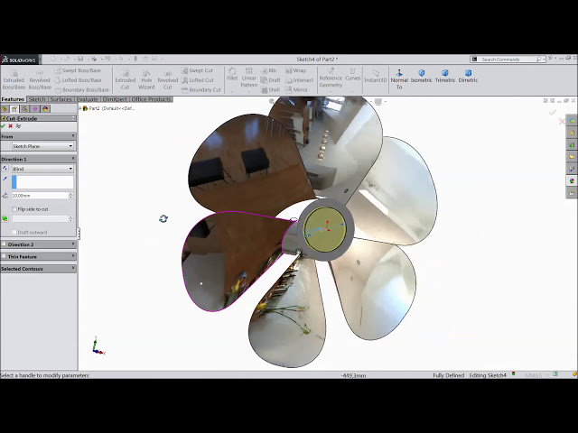 فیلم آموزشی: آموزش SolidWorks نحوه ساخت پروانه با زیرنویس فارسی
