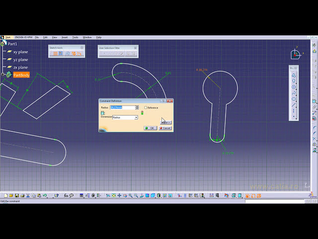 فیلم آموزشی: آموزش تصویری ماژول CATIA v5 Sketcher قسمت اول