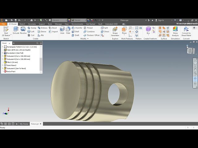 فیلم آموزشی: مجموعه موتور چهار سیلندر || آموزش Autodesk Inventor