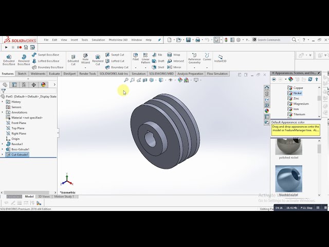 فیلم آموزشی: نحوه طراحی قرقره Multi Groove در Solidworks