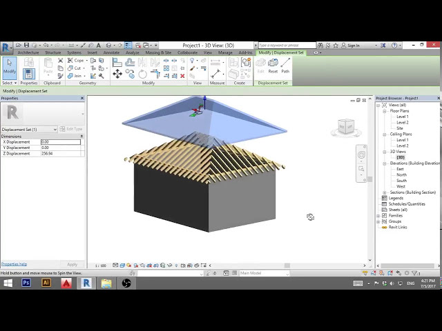 فیلم آموزشی: نحوه مدل سازی سقف ساختمان در Revit