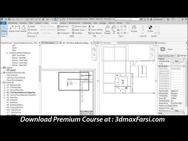 فیلم آموزشی: نحوه ایجاد افسانه های سقفی در Revit 2020