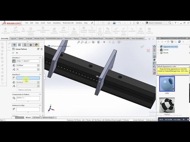 فیلم آموزشی: نحوه طراحی مونتاژ ریل LM در Solidworks