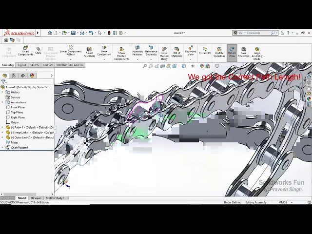 فیلم آموزشی: مطالعه مونتاژ و حرکت طراحی زنجیر و چرخ زنجیر: آموزش Solidworks با زیرنویس فارسی