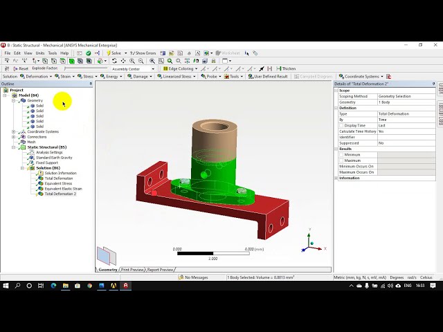 فیلم آموزشی: درس 22 مدل مونتاژ در تحلیل سازه ایستا در میز کار Ansys