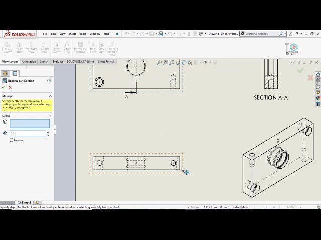فیلم آموزشی: نحوه ایجاد بخش جزئی از یک نما در طراحی های SolidWorks با زیرنویس فارسی