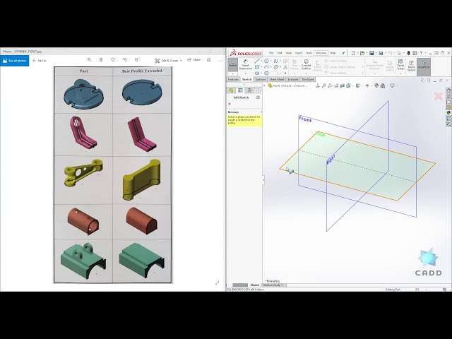 فیلم آموزشی: آموزش SolidWorks برای مبتدیان شماره 42 - نحوه انتخاب بهترین نمایه و صفحه طرح با زیرنویس فارسی