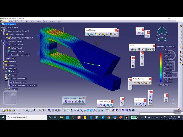 فیلم آموزشی: FEA. تماس برای عناصر آجر جارو شده. Catia v5, ویدیو 1 از 2, نادر جی زمانی با زیرنویس فارسی