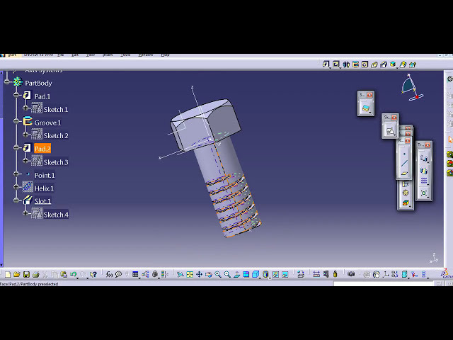 فیلم آموزشی: نحوه ایجاد پیچ ​​و مهره های رزوه ای در CATIA V5