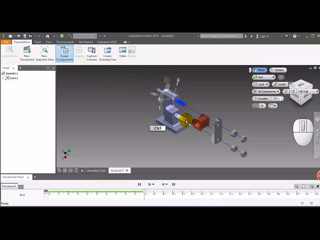 فیلم آموزشی: 19.Autodesk Inventor 2018 - ایجاد نمای انفجاری و مجموعه انیمیشن