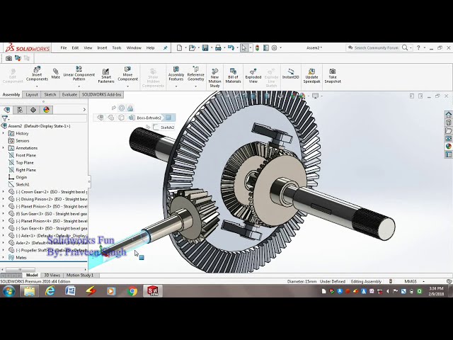 فیلم آموزشی: آموزش Solidworks: طراحی قطار دنده دیفرانسیل، مونتاژ و مطالعه حرکت با زیرنویس فارسی