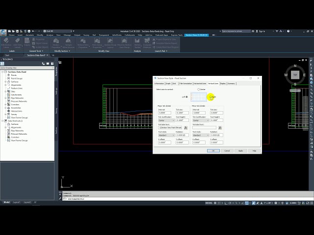 فیلم آموزشی: آموزش AutoCAD Civil 3D - تغییر فاصله شبکه برای نمای های بخش Civil 3D