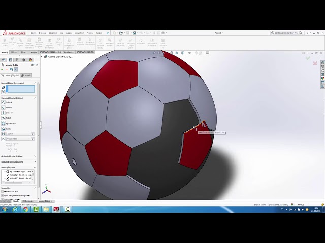 فیلم آموزشی: طراحی توپ فوتبال Solidworks با زیرنویس فارسی