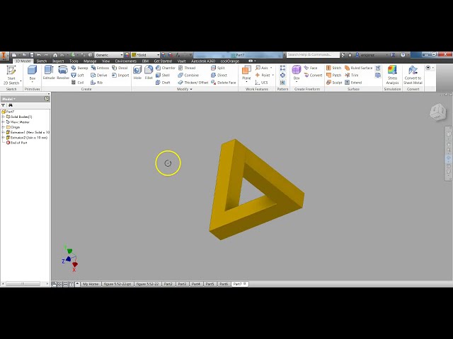 فیلم آموزشی: Penrose Triangle معروف به The Impossible Triangle Autodesk Inventor Tutorial با زیرنویس فارسی