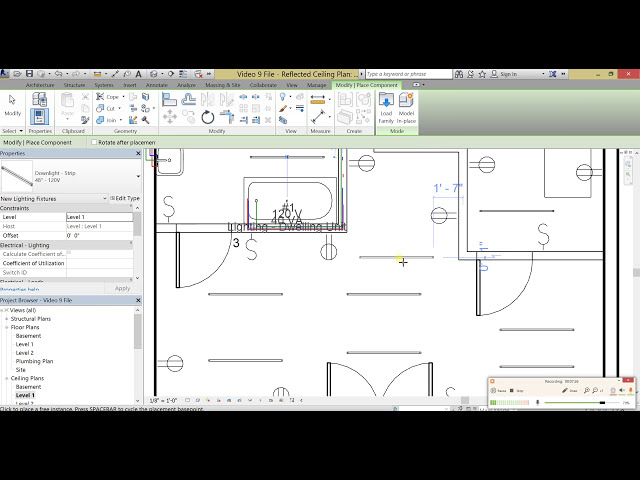 فیلم آموزشی: آموزش مبتدی 9 - Autodesk Revit 2016 - ساختن طرح برق قسمت 1 با زیرنویس فارسی