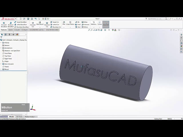 فیلم آموزشی: Solidworks چگونه متن را روی شیء برجسته کنیم