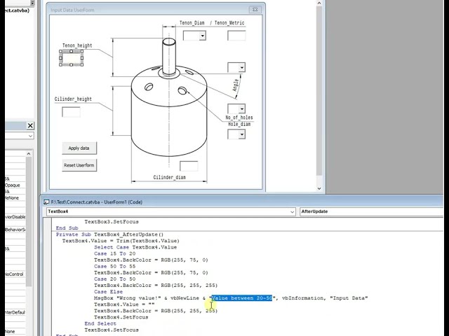 فیلم آموزشی: اتصال اکسل به Catia از طریق ماکرو VBA در مقابل فرم کاربری VBA با زیرنویس فارسی