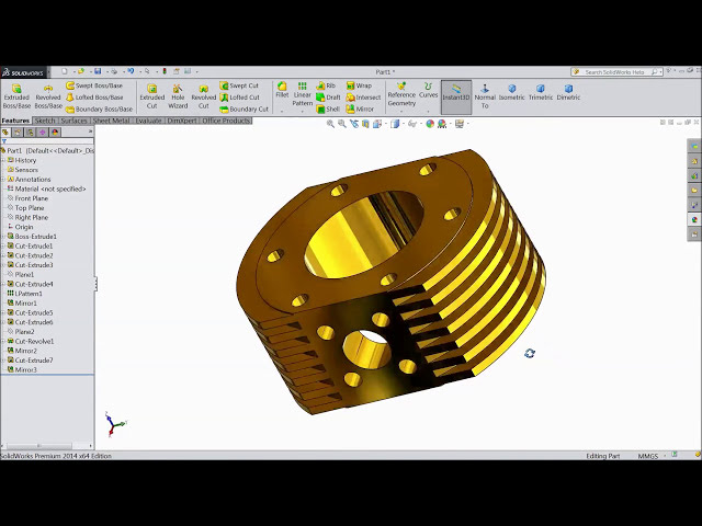 فیلم آموزشی: آموزش SolidWorks موتور استرلینگ عمودی 31.سیلندر با زیرنویس فارسی