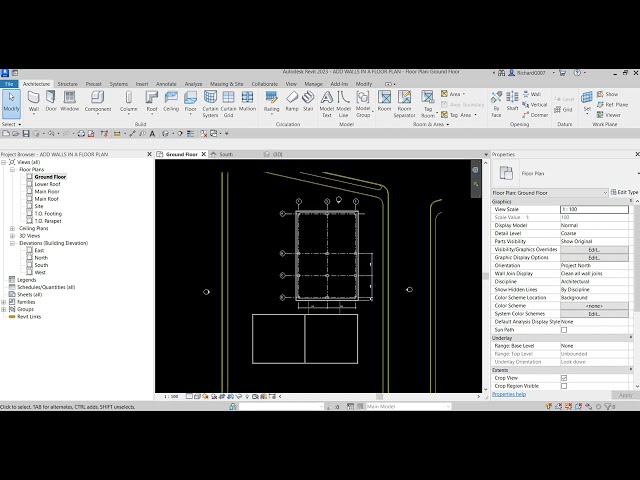 فیلم آموزشی: REVIT 2023 برای معماری: درس 3 - افزودن دیوارها در نمای پلان طبقه با زیرنویس فارسی