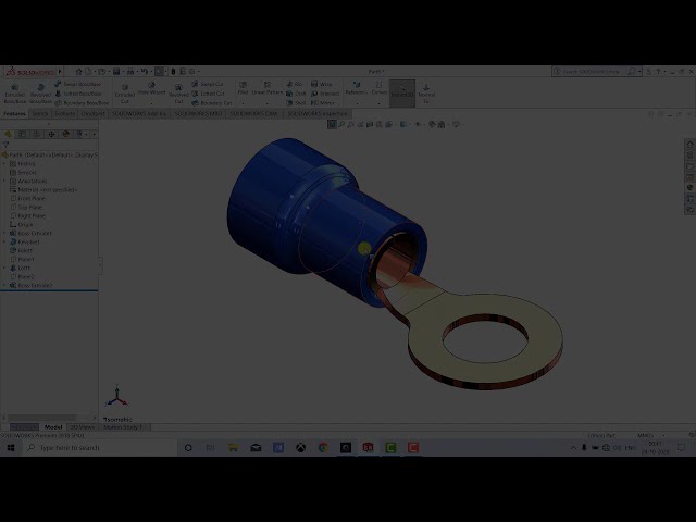 فیلم آموزشی: ⚡آموزش SOLIDWORKS #55 || یک حلقه ترمینال الکتریکی طراحی کنید.