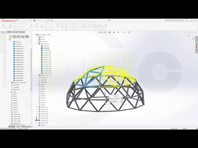 فیلم آموزشی: Userwish - Dome - Kuppel - SolidWorks 2017 Training - Part Design با زیرنویس فارسی